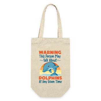 Dolphin Retro Warning This Person - Gift Bag for Bottles - nature - Front