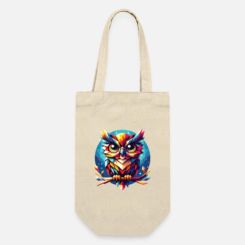 Polygon Owl Geometric - Gift Bag for Bottles - nature