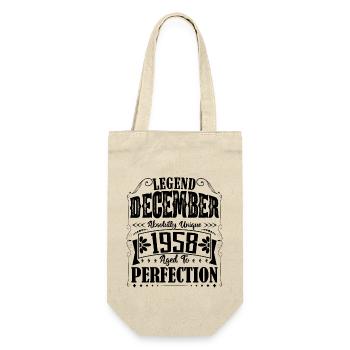 Dezember 1958. Dezember 1958 Geburtstagsgeschenk - Geschenkbeutel für Flaschen - Natur - Vorne