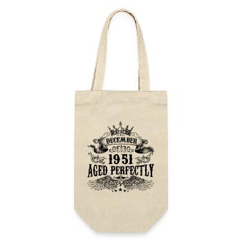 Birthday 1951 December 1951 born in December - Gift Bag for Bottles - nature - Front