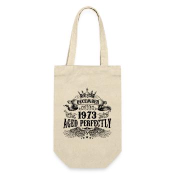Geburtstag 1973 Dezember 1973 geboren im Dezember - Geschenkbeutel für Flaschen - Natur - Vorne