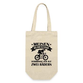 Meinen ruhestand verbringe ich auf Fahrrad - Geschenkbeutel für Flaschen - Natur - Vorne