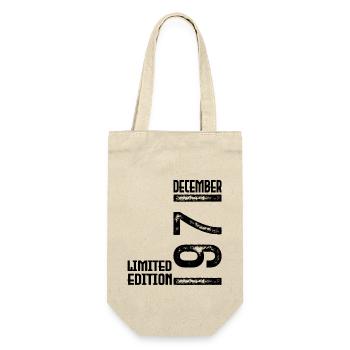 Geburtstagsgeschenk Dezember 1971. Dezember 1971. - Geschenkbeutel für Flaschen - Natur - Vorne