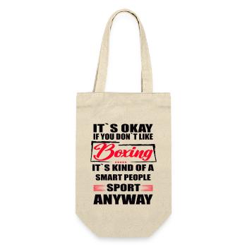 It's Okay If You Don't Like boxing - Geschenkbeutel für Flaschen - Natur - Vorne