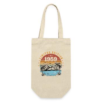 1959 Cadeau Anniversaire Vintage Rétro Né en 1959 - Sac à bouteille - nature - Devant