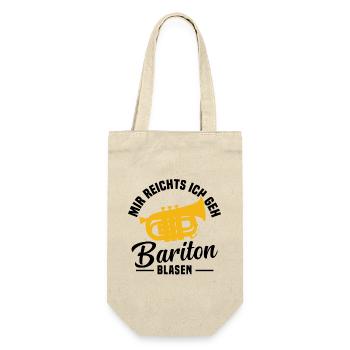 Mir reichts ich geh Bariton blasen - Geschenkbeutel für Flaschen - Natur - Vorne
