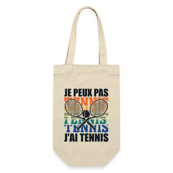 Je Peux Pas J'ai Tennis Idée Cadeau Drôle Homme - Sac à bouteille - nature - Devant