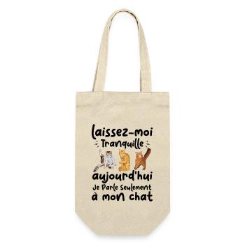 Aujourd'hui je parle seulement à mon chat - Sac à bouteille - nature - Devant