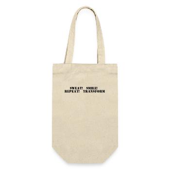 Fitness - Sweat, smile, repeat, transform - Gift Bag for Bottles - nature - Front