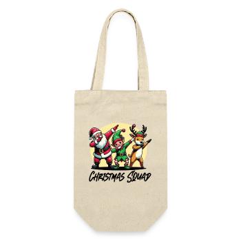Christmas Squad Santa Claus Weihnachten Xmas - Gift Bag for Bottles - nature - Front