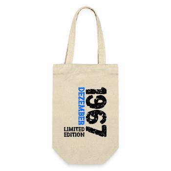 1967 December Limited Edition 56th Birthday Decoration - Gift Bag for Bottles - nature - Front