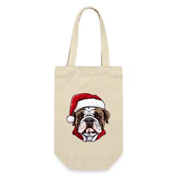 Bouledogue tête de chien Noël Noël - Sac à bouteille - nature - Devant