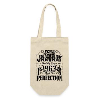 January 1963. January 1963 Birthday Gift. - Gift Bag for Bottles - nature - Front