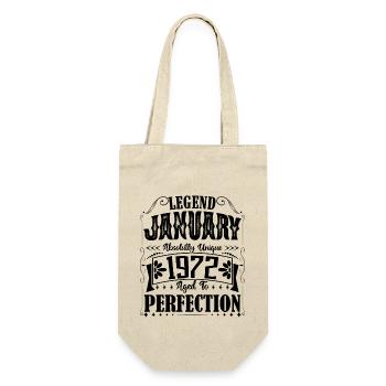 January 1972. January 1972 Birthday Gift. - Gift Bag for Bottles - nature - Front