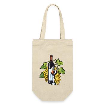 Wine Glass WineGrapes Wine - Gift Bag for Bottles - nature - Front