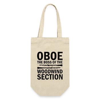 Oboe Player Oboe Basoonist Marching Band Instrumen - Gift Bag for Bottles - nature - Front