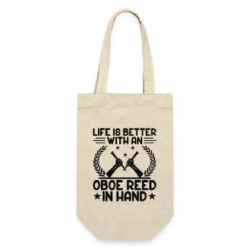 Oboe Player Oboe Basoonist Marching Band Instrumen - Gift Bag for Bottles - nature - Front