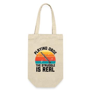 Oboe Player Oboe Basoonist Marching Band Instrumen - Gift Bag for Bottles - nature - Front