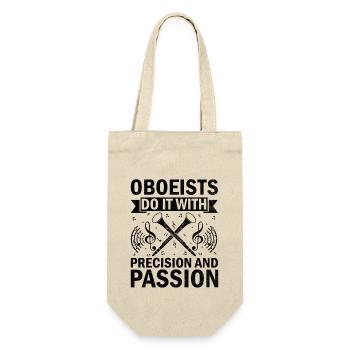 Oboist Oboe Basoonist Marching Band Instrumen - Geschenkbeutel für Flaschen - Natur - Vorne