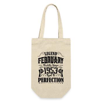 Februar 1953. Februar 1953 Geburtstagsgeschenk. - Geschenkbeutel für Flaschen - Natur - Vorne