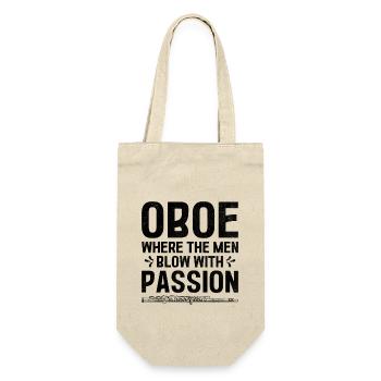 Oboist Oboe Basoonist Marching Band Instrumen - Geschenkbeutel für Flaschen - Natur - Vorne