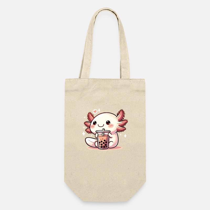 Axolotls boisson bubble tea kawaii Boba axolotl - Sac à bouteille - nature