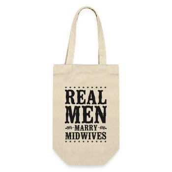 Nurse Midwife Birth Worker - Geschenkbeutel für Flaschen - Natur - Vorne