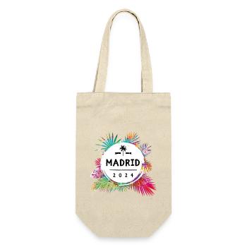 Madrid 2024 Bunt - Geschenkbeutel für Flaschen - Natur - Vorne