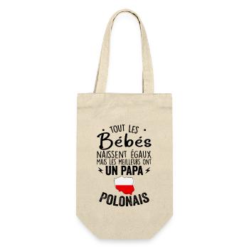 Bébés égaux meilleurs ont un papa Polonais - Sac à bouteille - nature - Devant