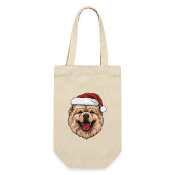 Chow Chow Chien Noël Drôle Noël - Sac à bouteille - nature - Devant