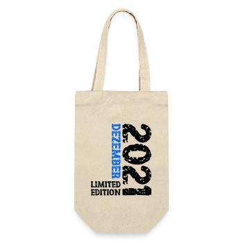 2021 Dezember Limited Edition 2. Geburtstag Deko - Geschenkbeutel für Flaschen - Natur - Vorne