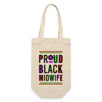 Nurse Midwife Birth Worker Proud - Geschenkbeutel für Flaschen - Natur - Vorne