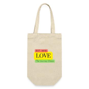 Ich liebe die Reise - Geschenkbeutel für Flaschen - Natur - Vorne
