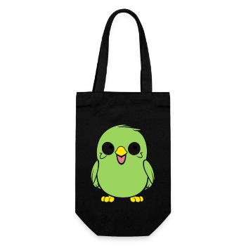 Cute little parakeet - Gift Bag for Bottles - black - Front