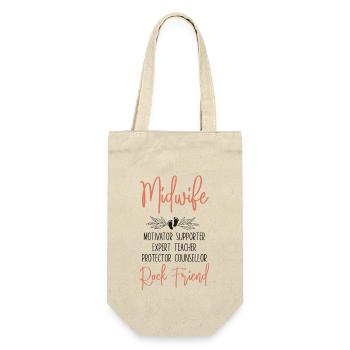 Nurse Midwife Birth Worker Midwife - Geschenkbeutel für Flaschen - Natur - Vorne