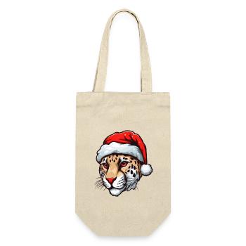 Portrait de Noël tête de guépard - Sac à bouteille - nature - Devant