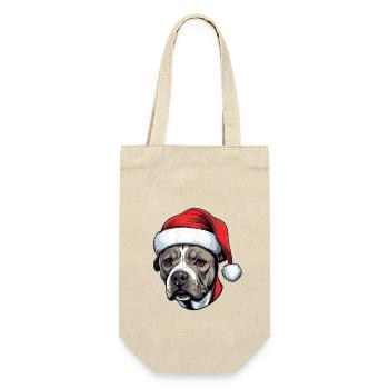 Staffordshire Bull Terrier Dog Head Christmas P - Gift Bag for Bottles - nature - Front