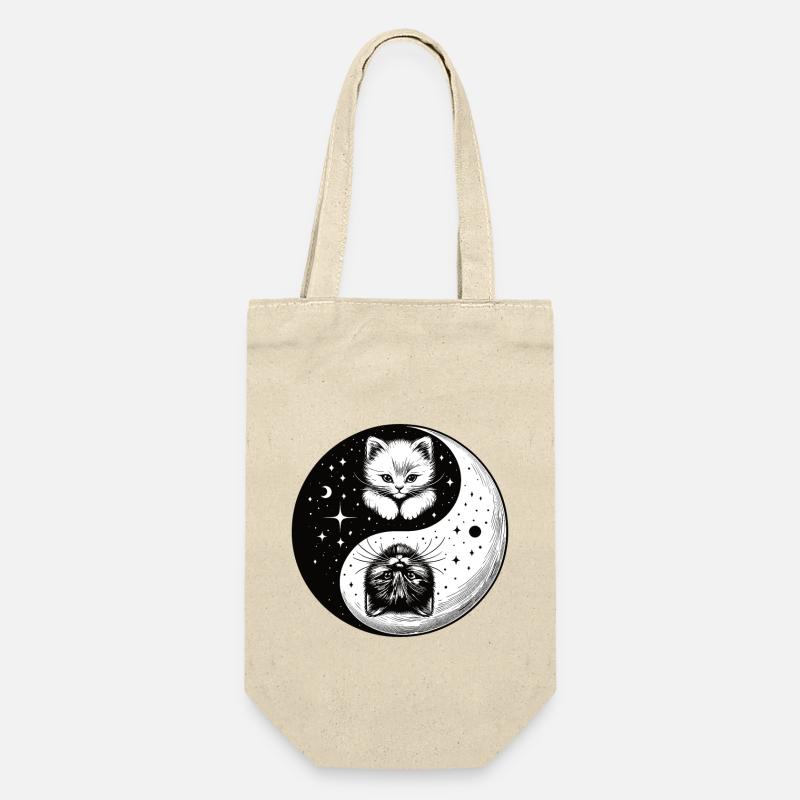 Ying Yang Chatons, noir et blanc - Sac à bouteille - nature