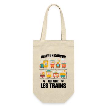 Juste Un Garçon Qui Aime Les Trains - Sac à bouteille - nature - Devant