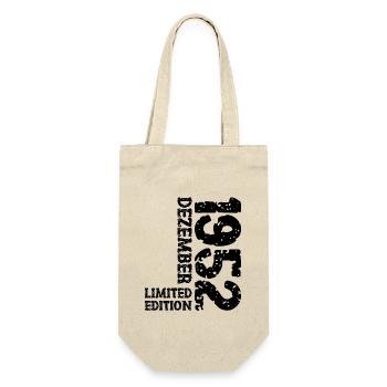 1952 December Limited Edition 71st Birthday Decoration - Gift Bag for Bottles - nature - Front