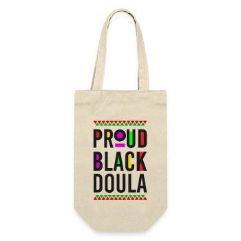 Doula Travailleuse à la naissance Fière Noire - Sac à bouteille - nature - Devant