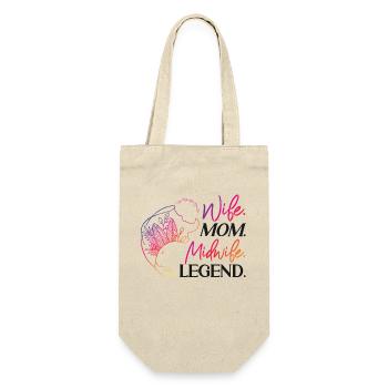 Nurse Midwife Birth Worker Mom - Geschenkbeutel für Flaschen - Natur - Vorne