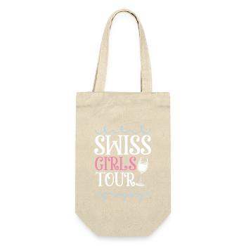 Schweiz Girls Tour Herz - Geschenkbeutel für Flaschen - Natur - Vorne