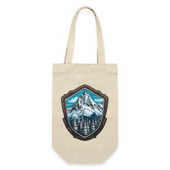 Berge Symbol Bergsteigen - Geschenkbeutel für Flaschen - Natur - Vorne
