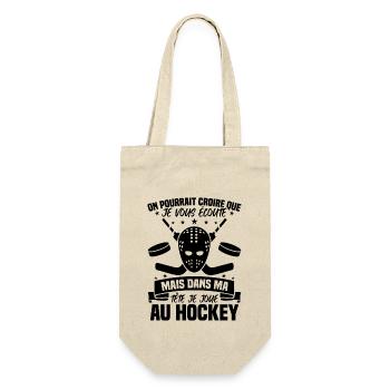 Dans ma tête je joue au hockey - Sac à bouteille - nature - Devant