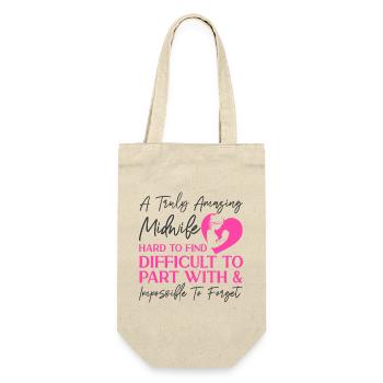 Nurse Midwife Birth Worker A Truly - Gift Bag for Bottles - nature - Front