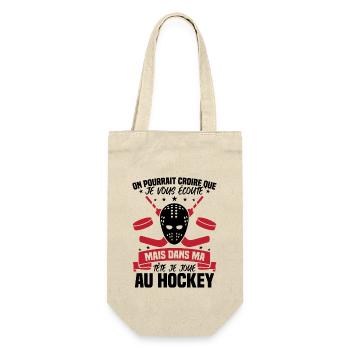 Dans ma tête je joue au hockey - Sac à bouteille - nature - Devant