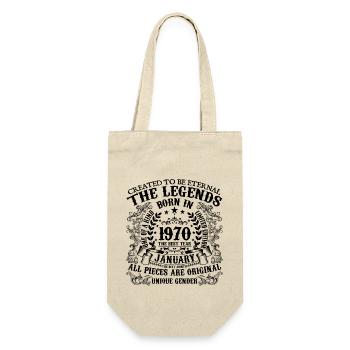Birthday 1970 January 1970 born in January 1970 - Gift Bag for Bottles - nature - Front