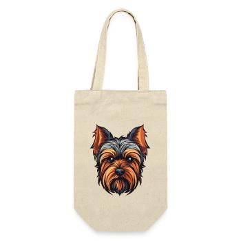 Yorkshire Terrier Dog Head - Gift Bag for Bottles - nature - Front