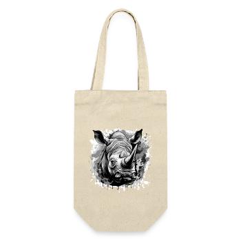 Rhinocéros Tête Portrait Animal - Sac à bouteille - nature - Devant